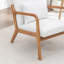 Fauteuil avec revêtement en bois et cuir-395610200