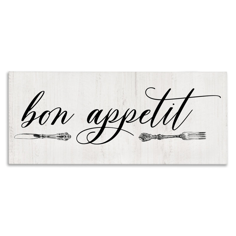 «Bon Appetit Vintage Cutlery Canvas» par Carol Robinson, H 10 po x l 24 po x P 1,5 po
