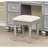Transitional Style 1Pc Vanity W/ Stool Set Knob Handles Storage Drawers 3-Sidded Mirror Silver Finish Bedroom Furniture-33179452