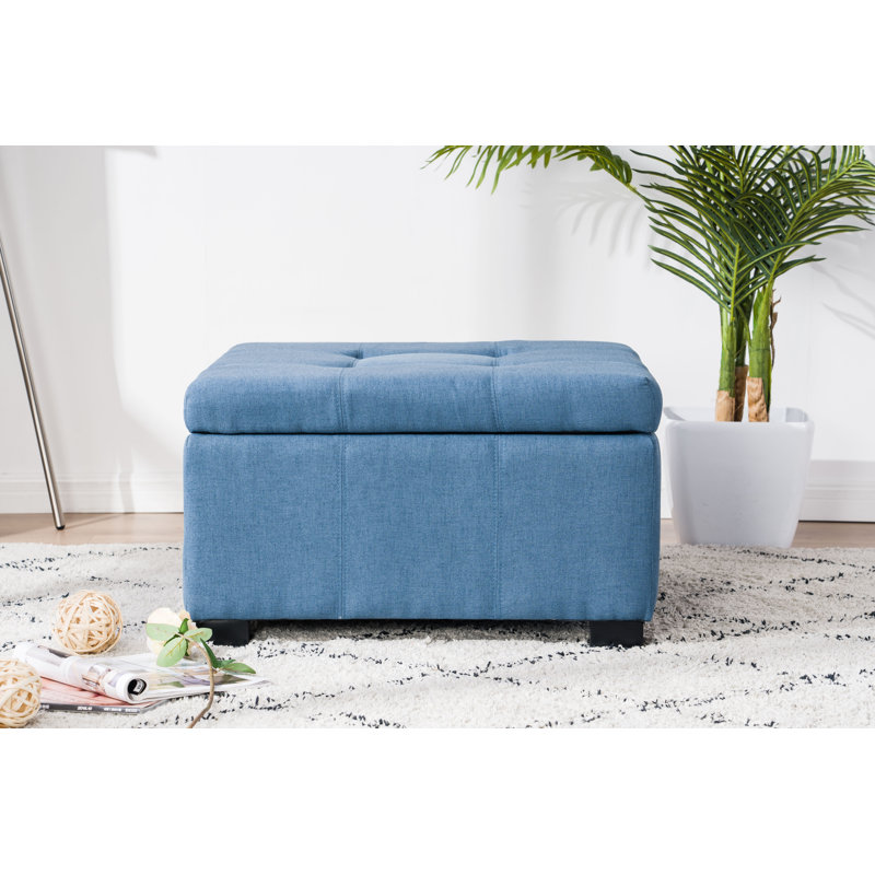 Repose-pieds de rangement Ruthven, Bleu