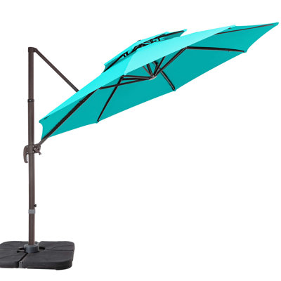 Parasol extérieur en porte-à-faux 12 pi avec couvercle Germar