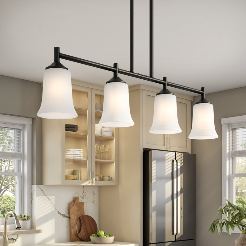 Alies 4 - Light Kitchen Island Pendant, Matte Black
