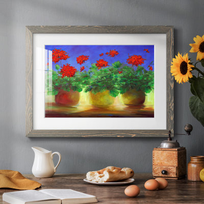 Geraniums II, reproduction d'art encadrée