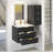12" Wall Mounted Floating Side Cabinet with Drawers | Multifunctional Storage Solution for Bathroom & Living Room-665414359