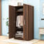 Armoire 2 portes en bois avec 3 tablettes de rangement