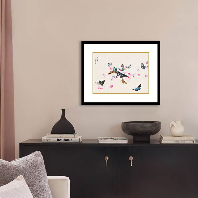 Butterflies and the Buddha's Petals by Xiu Yitang - Single Picture Frame Print