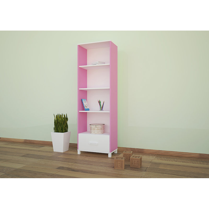 177cm H Cube Unit Kids Bookcase, Pink, 177cm H x 60cm W x 34cm D