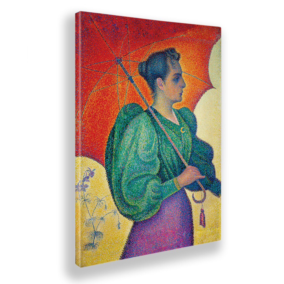 Wandbild Frau mit Regenschirm von Paul Signac