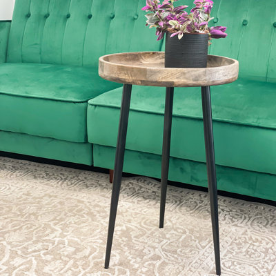 Doray Solid Wood Tray Top End Table