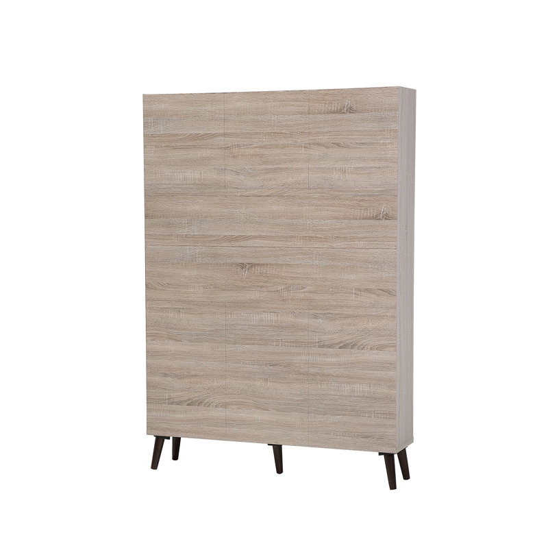 Galion 174cm H x 120cm W Geometric Bookcase, Light Wood Grey