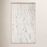Drift Rug: Naturalist Hand Knotted - Flatweave Rug in White/Natural