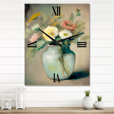 Hideto I - Floral Wall Clock