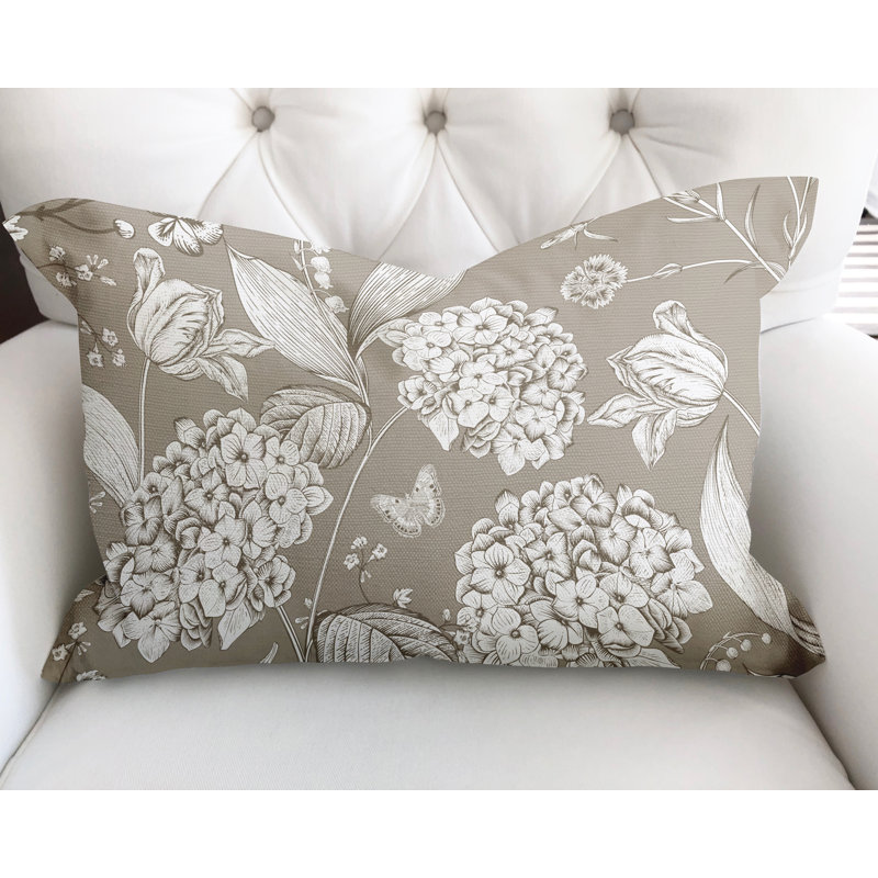 Lya Rectangular Cotton Pillow Cover & Insert, Beige