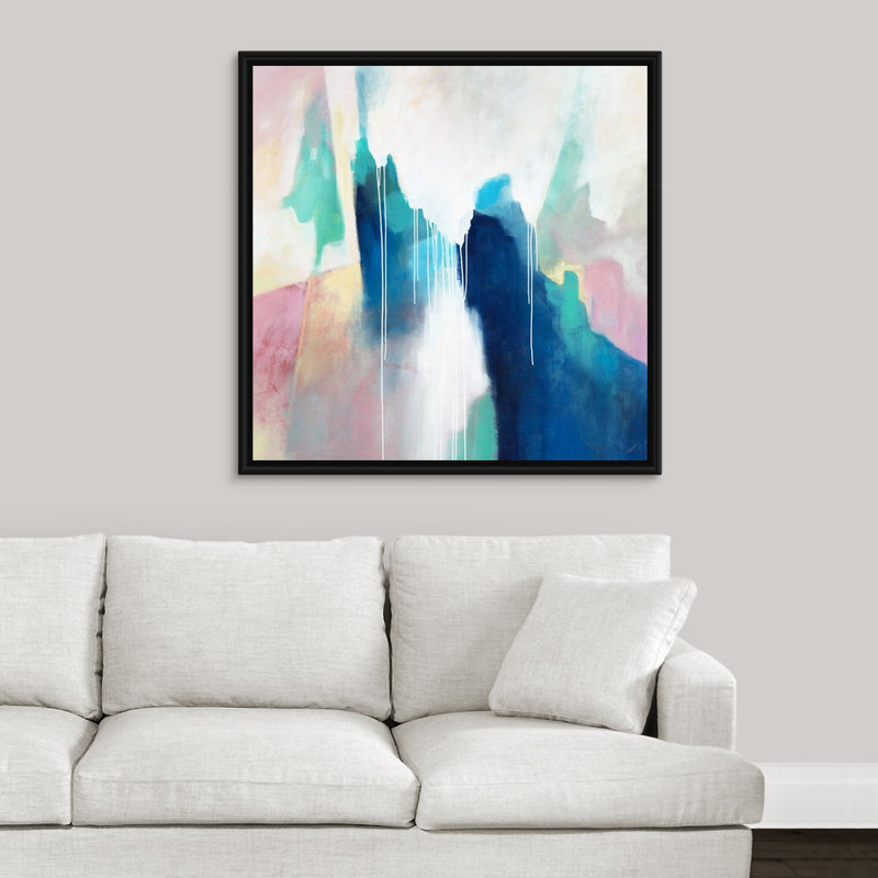 « gelato souvenirs »-reproduction d’art sur toile, H 37,7 po x l 37,7 po x P 1,75 po, Cadre flottant noir
