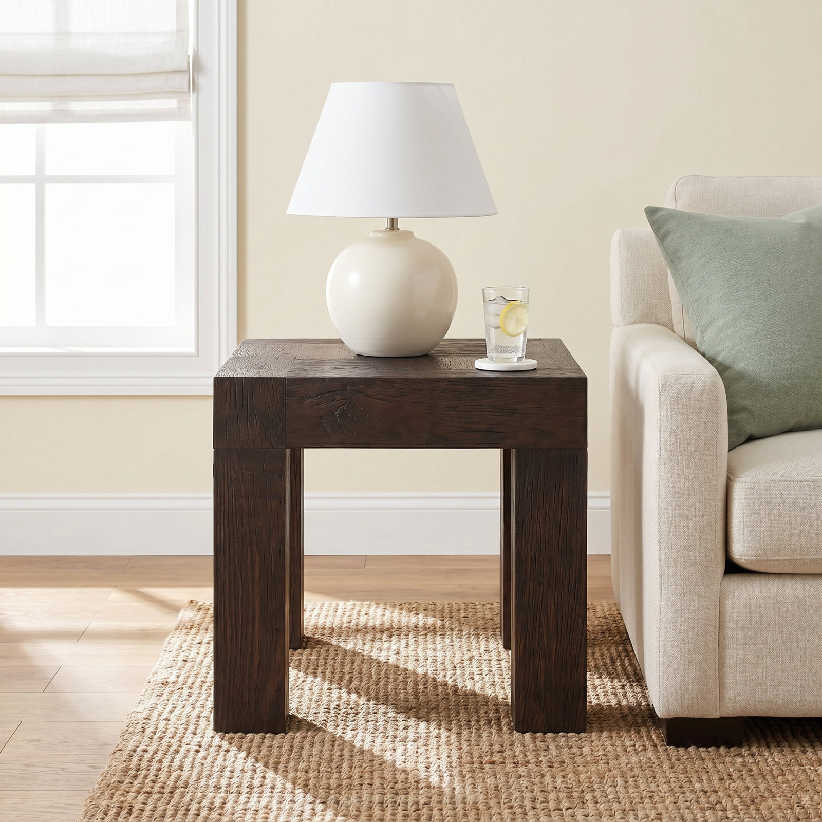 Adams 22" Oak End Table, Brown