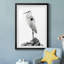 Shoreline Heron In B&W II - reproduction de cadre photo-1625101888-1625101889