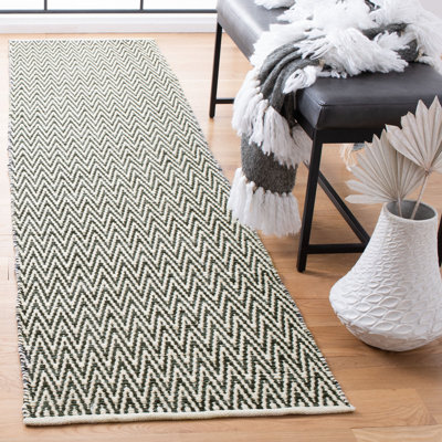 Alphy Hand Woven Cotton Chevron Rug