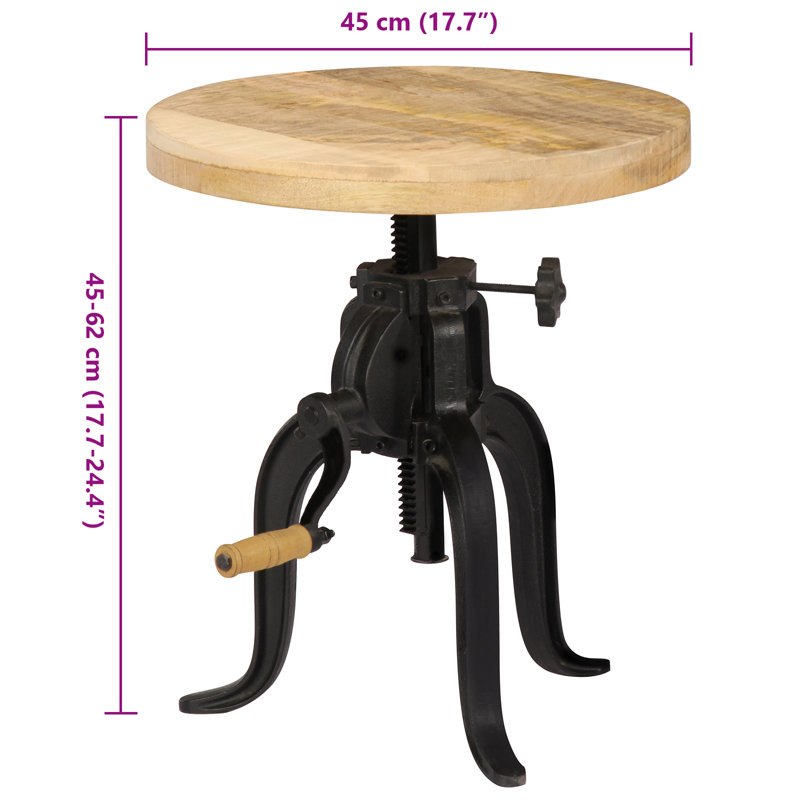 Darrel Pedestal End Table, Brown