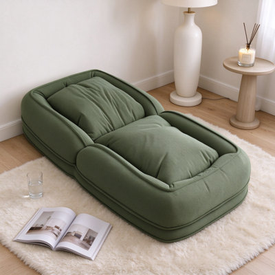 Canapé-lit convertible pour fauteuil à billes pour adultes et animaux de compagnie, fauteuil de détente pliable avec dossier réglable, fauteuil paresseux