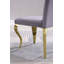 Ensemble de 2 chaises de salle à manger modernes en velours rembourrées avec dossier rayé pour une décoration intérieure élégante-834781622