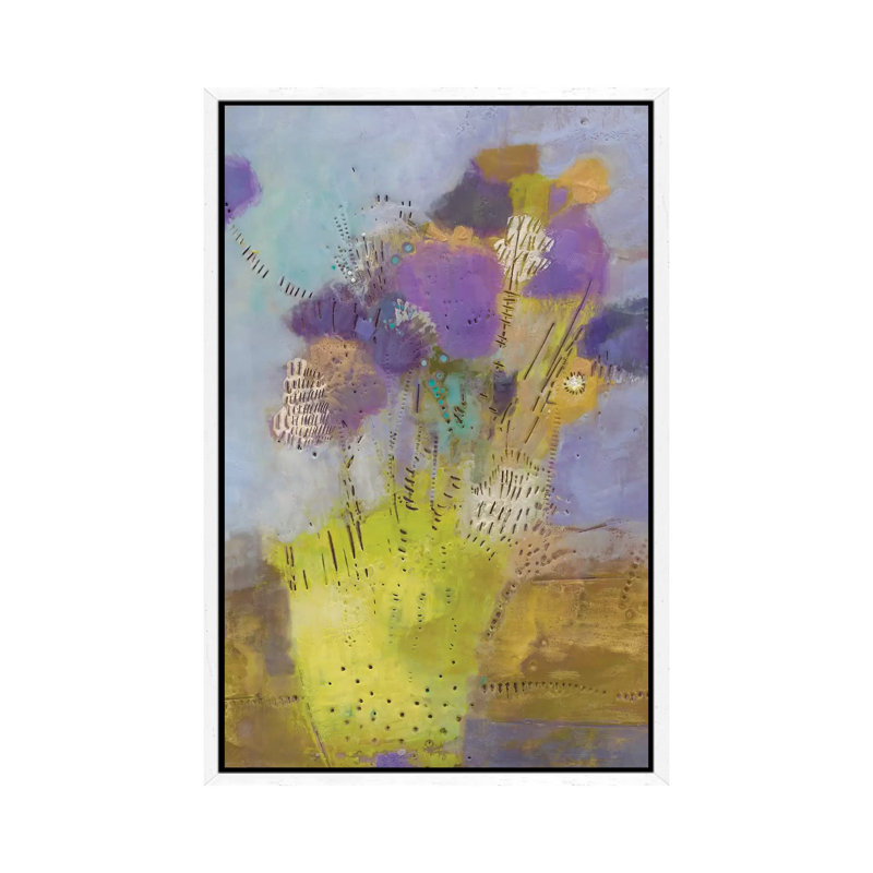 Blumen I by Sue Jachimiec - Floater Frame Gallery-Wrapped Canvas Giclée on Canvas, White, 66.04 cm H x 45.72 cm W