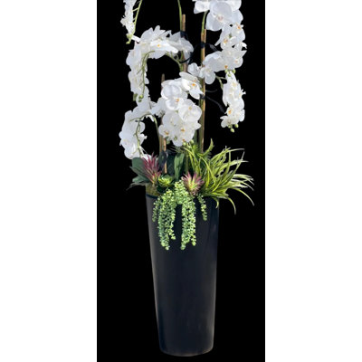 175 cm H Artificial Orchid in Plastic Planter
