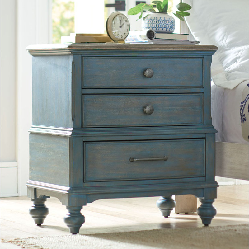 Oakman 28'' W Nightstand, Blue