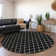 Premium Machine Washable Prisco Black Rug