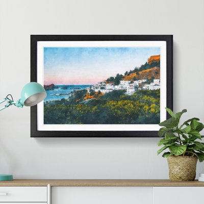 The Island of Rhodes in Greece - Picture Frame Painting Print
