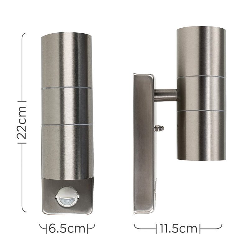 Baze 2 - Bulb Outdoor Armed Sconce, Matt, No Bulb