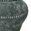 Vase de table en pot terre cuite gris foncé vieilli 12,6 po avec finition texturée