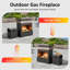 Outdoor 50000 BTU Propane Steel Fireplace