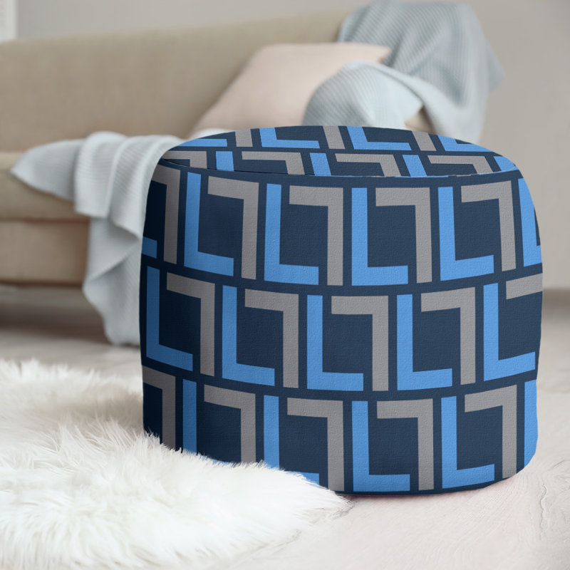 Repose-pieds 20,5 po, Bleu marine / bleu / argent