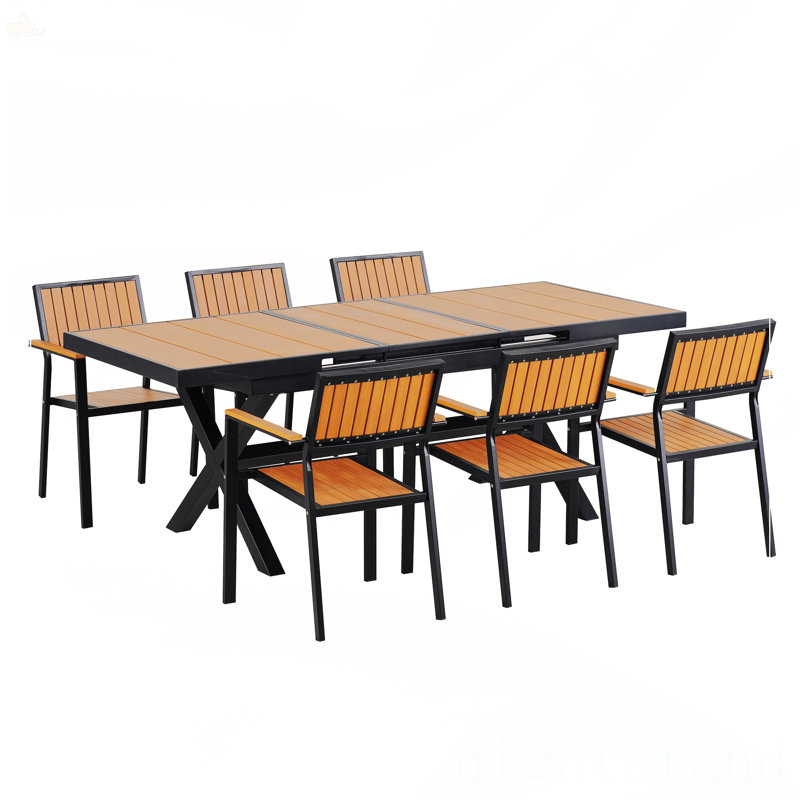 Ensemble de mobilier de patio, Noir