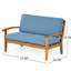 Causeuse et table de patio - matériau en bois, bois à assise d'eau, coussins,-1408270154