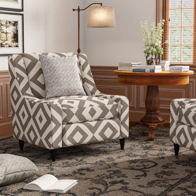 Fauteuil en polyester 37 po Olvera, Gris anthracite