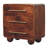 Wood 3-Drawer Rounded Chest,Brown