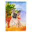 Bouledogue en polyester 15 x 11,5 po à 2 faces fauve de chute french drapeau de jardin