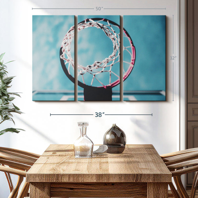 «Basketball Hoop», 3 pièces, H 32 po x l 50 po x P 1,25 po