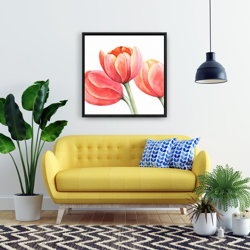 "Trois tulipes en gros plan"
