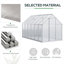 Serre argentée avec conception réglable pour l'extérieur, panneau en aluminium et en polycarbonate de 58,1 po x 29,3 po x 30,7 po