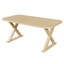 Table de salle à manger rectangulaire 68,75 "avec pieds en bois d'hévéa Aria Aria