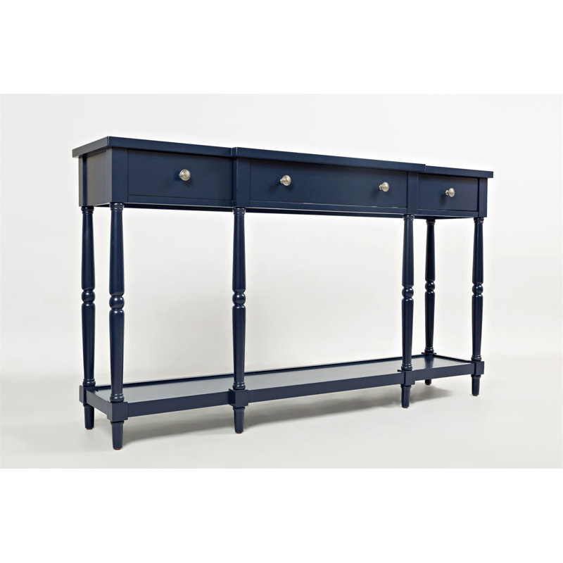 Cale 152cm Solid Wood Console Table, Navy