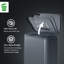 HOMCOM Dual Kitchen Bin, 2 x 20L Double Bin for Recycling and Waste, Black