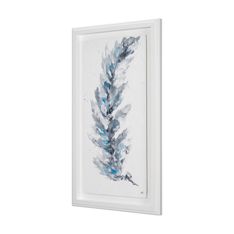 Plume, œuvre d'art originale encadrée à la main, Plume