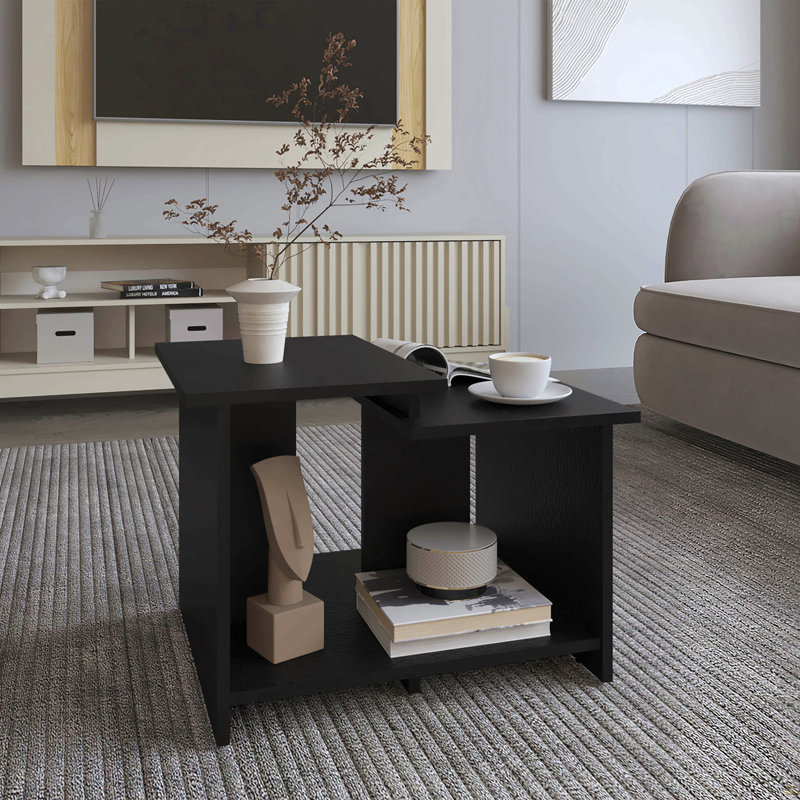 Table basse, H 16 po, Noir