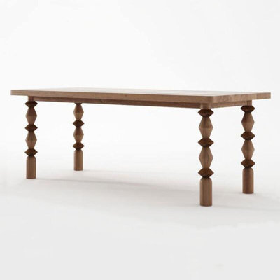 Rectangular Solid Wood Dining Table