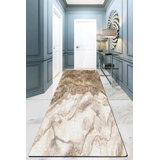 Washable Abstract Indoor Rug