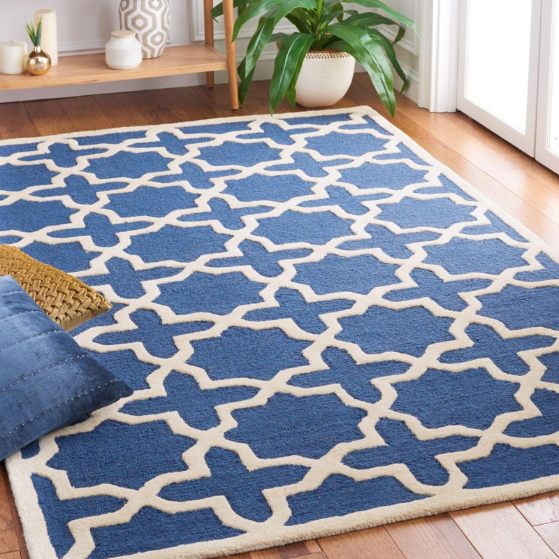 Geometric Wool Hand Woven 122cm X 183cm Area Rug