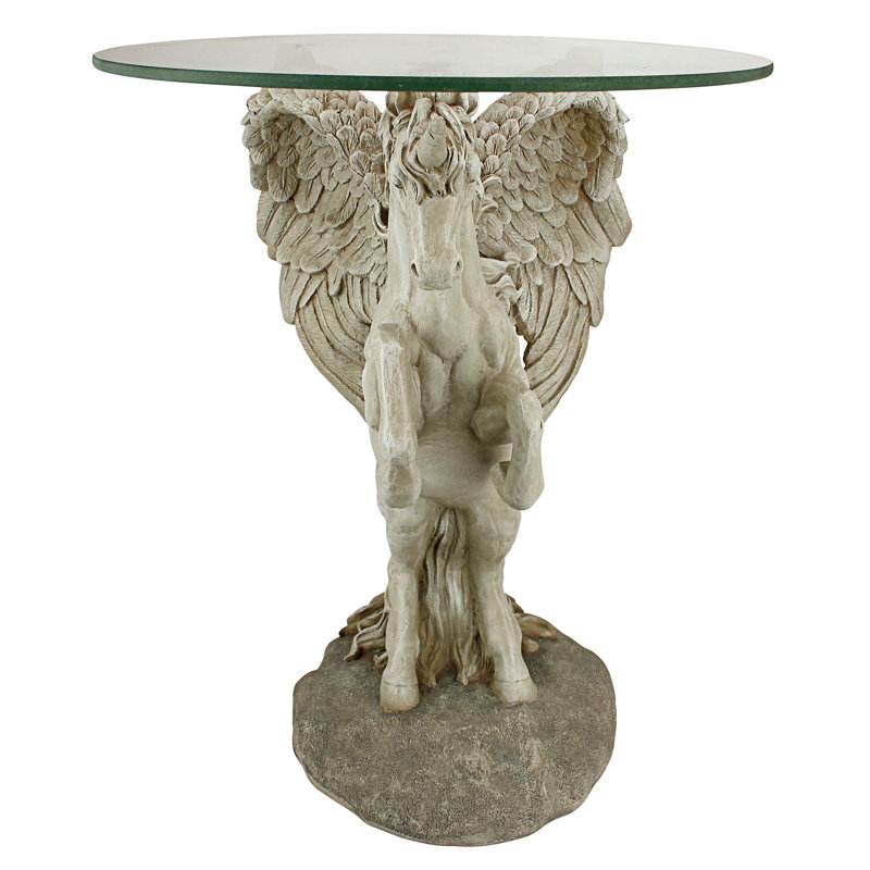 Mystical Unicorn Figurine End Table